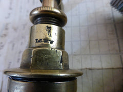 Antique Solid Brass Globe Sink/Bath/Butler Taps - L.C.W.W Owl Logo