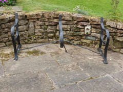 Reclaimed Industrial Cast Iron park bench ends garden seat - 6 Seater