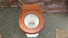 Antique High Level Wooden Toilet Seat Professionally Restored