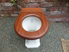Antique High Level Wooden Toilet Seat Professionally Restored