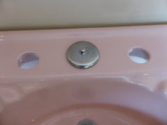 Vintage 1950/60s Art Deco Standard Toilet, Cistern, Sink & Pedestal - Baby Pink