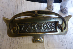 Antique Brass Letter box & Knocker