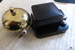 Small Vintage Bakelite & Brass Electric Doorbell - 6-12 volts