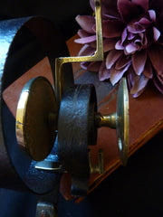 Huge Antique Brass Mechanical Front Door Bell, Pull & Cranks