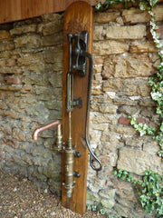 Restored Antique Cast Iron & Brass Garden Water Hand Pump by Lion (victorian)