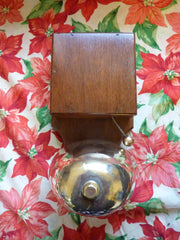 Huge Restored Victorian Brass and Wood Door Bell