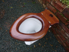 Antique French Walnut High Level Toilet Seat