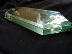 One Victorian Antique Thick Bevelled Cut Glass Door Finger plate