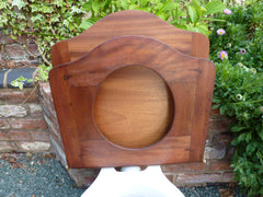 Antique Mahogany High Level Throne Toilet Seat with Lid
