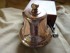 GPO Restored Copper and Wood Fire Bell - Door Bell