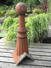 Pair Antique Architectural Roof Ridge Ball Finials