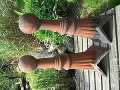 Pair Antique Architectural Roof Ridge Ball Finials