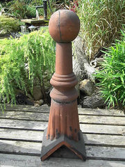 Pair Antique Architectural Roof Ridge Ball Finials