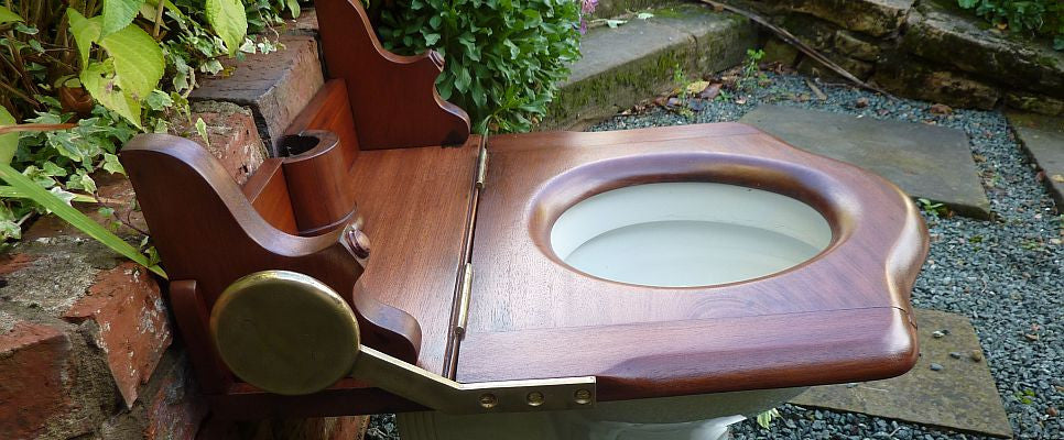 Antique throne toilet seat